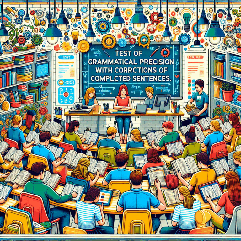 Prueba de precisión gramatical con correcciones de oraciones complicadas